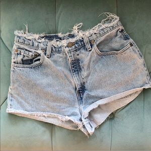 LEVIs high waisted denim cutoff shorts
